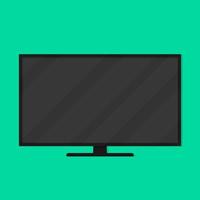 flatscreen-tv, high-definition digitale technologie-tv. vectorillustratie. vector