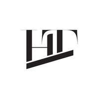 beginletter ht-logo - minimaal bedrijfslogo vector