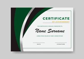 elegant en mooi certificaatsjabloonontwerp voor bedrijven, afstuderen en organisaties vector