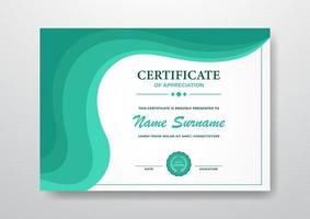 elegant en mooi certificaatsjabloonontwerp voor bedrijven, afstuderen en organisaties vector