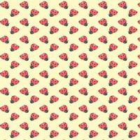 schattig lieveheersbeestje print vector naadloze patroon achtergrond