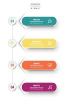 infographic sjabloon bedrijfsconcept met workflow. vector