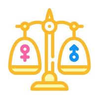 gendergelijkheid kleur pictogram vector illustratie teken