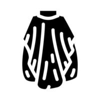 kaap van kapsels glyph pictogram vectorillustratie vector