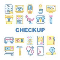 medische checkup gezondheid collectie iconen set vector