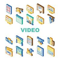 videoproductie en creatie pictogrammen instellen vector