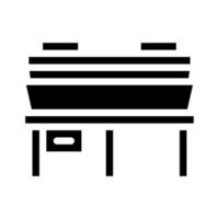 hete pers glyph pictogram vectorillustratie vector