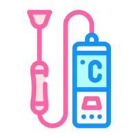 contact thermometer kleur pictogram vector illustratie kleur