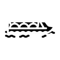 gas waterstof vervoerder schip glyph pictogram vectorillustratie vector