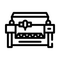 lasergravure en snijmachine lijn pictogram vectorillustratie vector