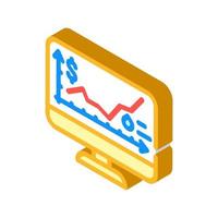 prijsstijging groothandel isometrische pictogram vectorillustratie vector