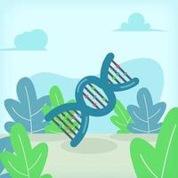 dna symbool vlakke afbeelding ontwerpconcept vector