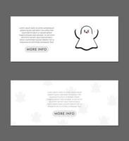 spook trendy cartoon banner decorontwerpsjabloon vector