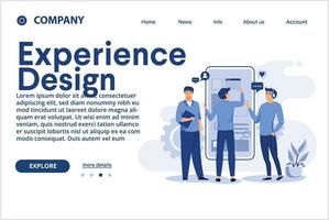 experience design webdesign, user interface ui en user experience ux content organisatie. webdesign ontwikkelingsconcept. vector geïsoleerde concept illustratie.