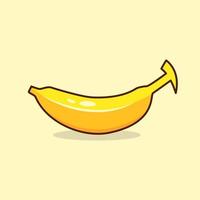 gele banaan illustratie. fruit, tekenfilm, vers logo. geschikt voor logo, icoon, symbool of teken vector