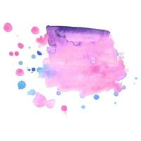 kleurrijke abstracte aquarel vlek met spatten en spatten. moderne creatieve achtergrond voor trendy design. vector