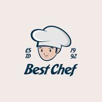 chef-kok vintage logo ontwerp vectorillustratie vector