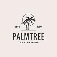 palmboom logo ontwerp vectorillustratie vector