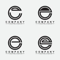 letter e logo pictogram ontwerpsjabloon vector