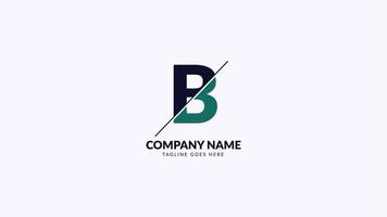 letter b gesneden professioneel bedrijfs- en financieel logo vectorontwerp vector