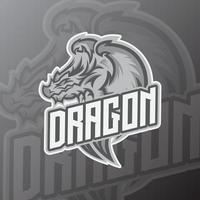 draak logo sjabloon esport gaming vector