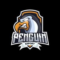 pinguin tactisch mascotteontwerp, embleemontwerp voor esports-team. vector illustratie