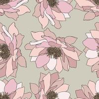 retro boho bloemen, bloemen naadloze patroon achtergrond vector