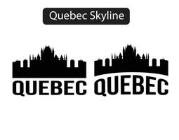 quebec stad skyline silhouet vectorillustratie vector