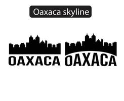 oaxaca stad skyline silhouet vectorillustratie vector