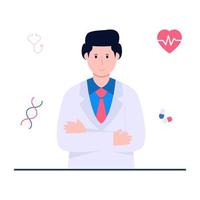 unieke ontwerpillustratie van doctor vector