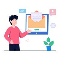 conceptuele afbeelding van e-mail vector