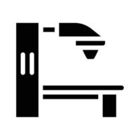 bestralingstherapie machine glyph pictogram vectorillustratie vector