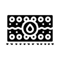 waterabsorptie glyph pictogram vectorillustratie plat vector