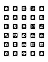 onroerend goed icon set 30 geïsoleerd op witte achtergrond vector