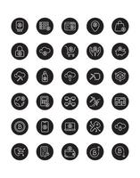 bitcoin icon set 30 geïsoleerd op witte achtergrond vector