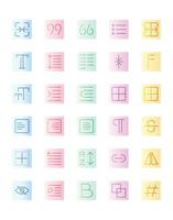 bewerk tools icon set 30 geïsoleerd op een witte achtergrond vector