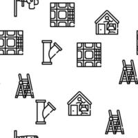 renovatie huis reparatie vector naadloos patroon