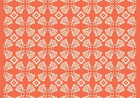 Orange Floral Vector Pattern Two