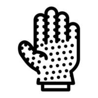 handschoen groomer lijn pictogram vectorillustratie plat vector