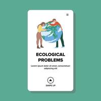 ecologisch probleem en wereld wereldwijde crisis vector