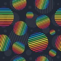 naadloze patroon cirkel ornament met regenboog kleur vector