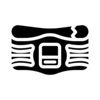 riem stimulator glyph pictogram vectorillustratie vector