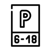 parkeren werktijd mark lijn pictogram vectorillustratie vector