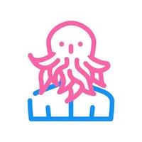 cthulhu fantasie karakter kleur pictogram vectorillustratie vector