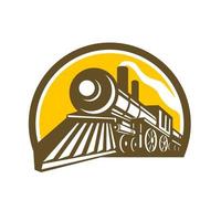 stoomtrein locomotief retro vector