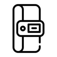 constante temperatuurregeling sensor lijn pictogram vectorillustratie vector