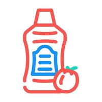 saus natuurlijke tomaat fles kleur pictogram vectorillustratie vector