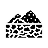 droogte ramp glyph pictogram vectorillustratie vector