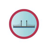 brug logo vector illustratie ontwerp