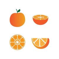 oranje fruit logo vector illustratie ontwerp